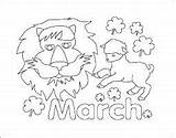 Lion Lamb Coloring March Pages Printable Month Bubble Letters Getcolorings Sheet Craft Preschool Shamrocks Spelling Lions Getdrawings Lambs Book Parenting sketch template
