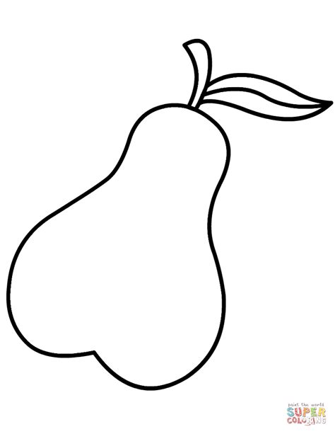 pear coloring page  printable coloring pages