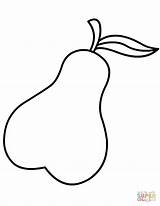 Pear Pera Fruits sketch template
