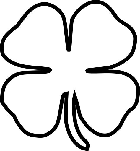 traceable  leaf clover clipart