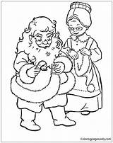 Santa Claus Mrs Pages Prepare Coloring Helps Mr Color Christmas Print sketch template