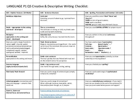 language paper   checklist tasks