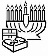 Menorah sketch template