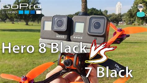 gopro hero  black  hero  black racing drone footage side  side comparison youtube