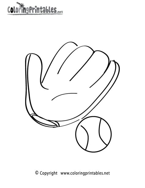 baseball glove coloring page printable baseball glove sports