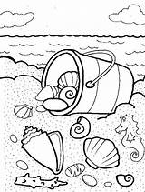 Coloring Pages Sea Shell Beach Printable Familycorner Ocean sketch template