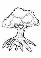 Tree Coloring Pages Edupics sketch template