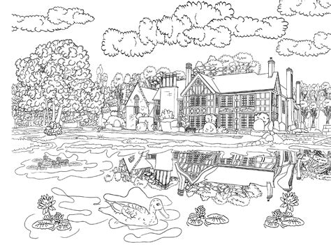 travel inspired beautiful scenery colouring pages  grown ups
