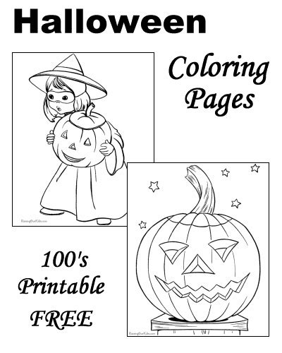 preschool halloween coloring pages