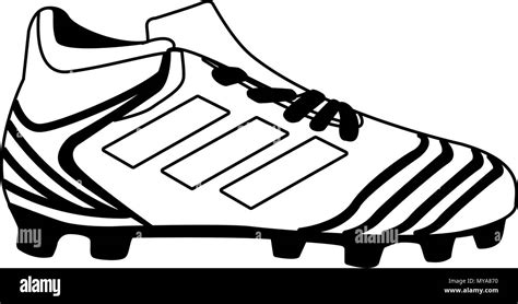 soccer boot isolated  black  white stock vector image art alamy
