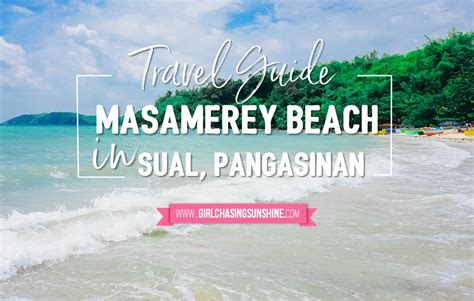 travel guide masamerey beach in sual pangasinan girl