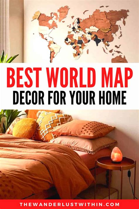 world map wall art designs  decorate  home    wanderlust