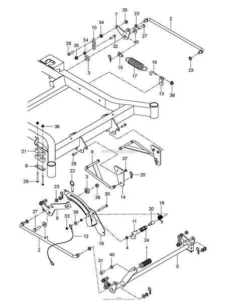 husqvarna mz      parts diagram  mower lift deck lift