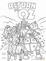 Oz Coloring Pages Return Wizard Powerful Color Printable Drawing Dot Characters Tales Kids sketch template