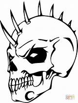 Coloring Evil Pages Skull Printable sketch template