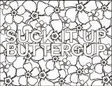 Buttercup Itup Alphabet Swear Bloody sketch template