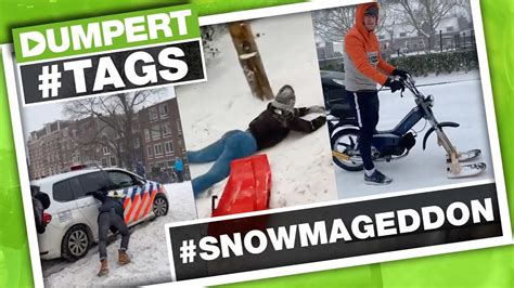 sneeuwstorm des doods snowmageddon dumpert tags youtube