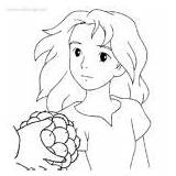 Arrietty Ghibli sketch template