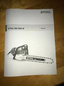 ms   msi  ms stihl chainsaw illustrated parts list diagram manual ebay