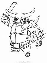 Clans Pekka Coloringpages101 Warden Clan sketch template
