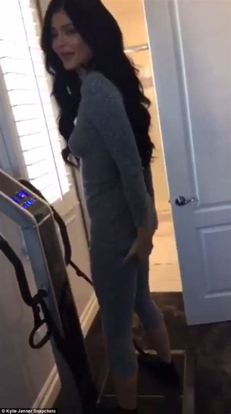 kylie jenner snapchats while trying out a vibrating exercise machine on daily mail online