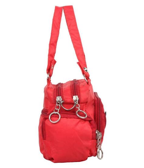best deal red canvas sling bag cum travel kit buy best deal red