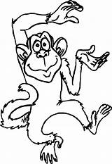 Monkey Coloring Pages Cute Clipartmag sketch template