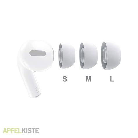 apple airpods pro silikon eartips ohrpolster weiss