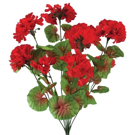 Artificial Red Geraniums Artificial Oudoor Flowers Walter Drake