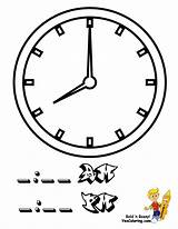 Clock Coloring Time Hours Colouring Printable Sheet Yescoloring Eight Telling Kids Fearless sketch template