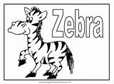 Coloring Pages Animal Zebra Book Stripes Getcolorings Printable Without sketch template
