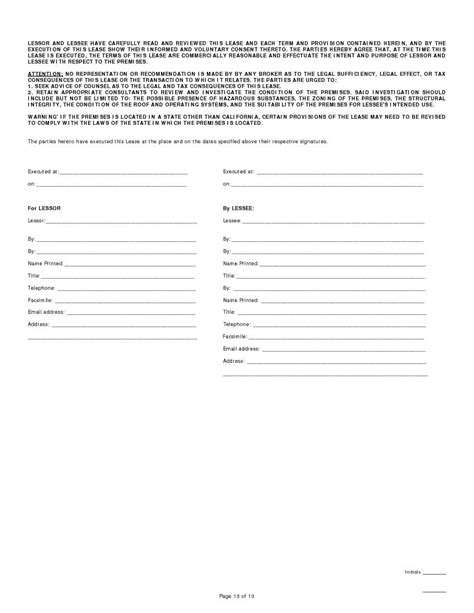 arizona commercial lease agreement printable lease