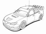 Subaru Drawing Car Template Coloring Pages sketch template