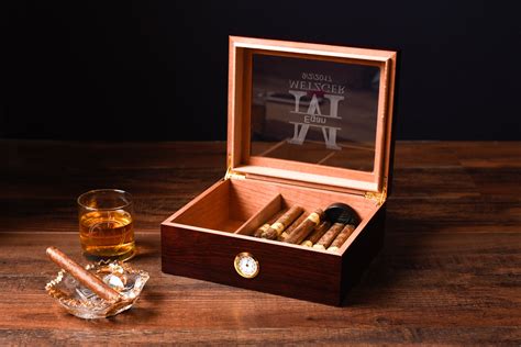 rosewood cigar boxes personalized cigar case custom cigar etsy