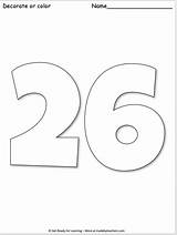 26 Number Coloring Giant sketch template