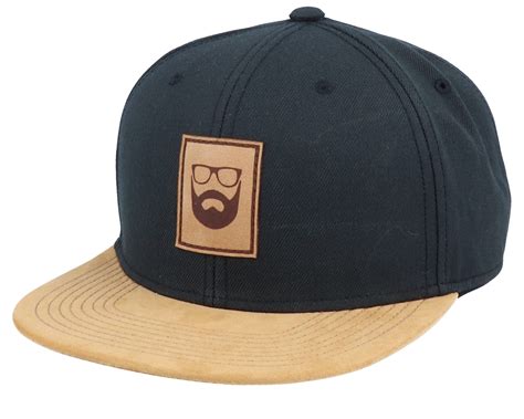 logo patch blacksuede snapback bearded man casquette hatstorefr