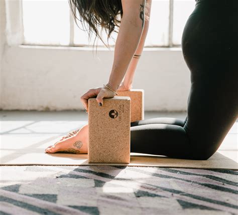 stay balanced  enhance  practice   eco friendly cork yoga block designed
