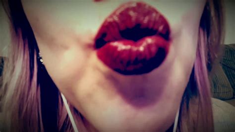 Asmr Red Lipstick Kissing Video 💋 Youtube