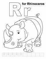 Coloring Rhinoceros Letter Pages Printable Rhino Preschool Practice Handwriting Rr Colour Kids Alphabet Crafts Rhinos Printables Animal Activities Category Clipart sketch template