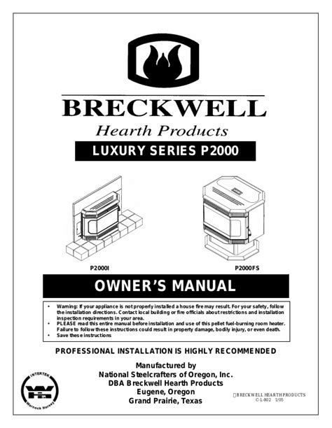 breckwell pfs pi user manual