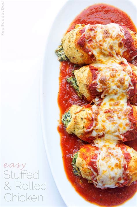 Easy Baked Stuffed Rolled Chicken Real Food By Dad