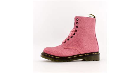 dr martens synthetic  pascal   glitter pink pink lyst