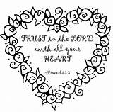 Trust Coloring Pages Quotes Tuesday Lord Heart Freebie Verse March Quotesgram sketch template