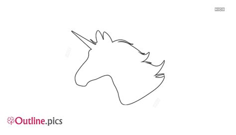 unicorn head outline drawing taha