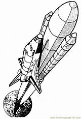 Coloring Pages Space Shuttle Printable Color Transportation Kids Drawing Transport Air Shuttles Nasa Sheet Fusee Getdrawings sketch template