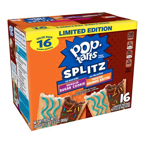 kelloggs pop tarts splitz drizzled sugar cookie frosted brownie