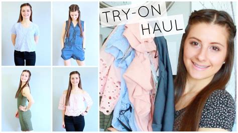 try on spring clothing haul youtube