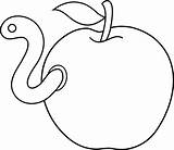 Apple Worm Outline Clipart Clip Apples Coloring Logo Cliparts Transparent Library Drawing Panda Clipartbest Cartoon House Colorable Sweetclipart Face Book sketch template