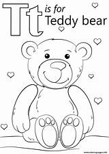 Letter Coloring Teddy Bear Pages Printable Preschool Worksheets Alphabet Kindergarten Supercoloring Colouring Sheets Color Crafts Book Lion Davemelillo Letters Puzzle sketch template