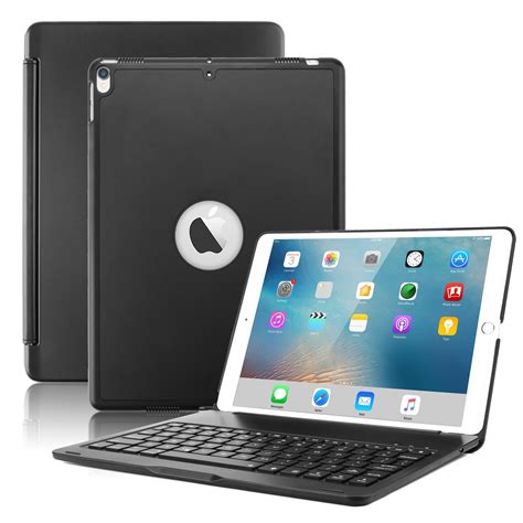 ipad pro  keyboard case slim hard shell folio smart cover case black  ebay
